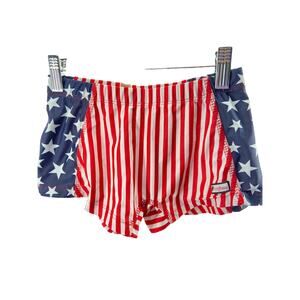 Crazy Pants Girls' American Flag Print Athletic Shorts Youth Size Medium
